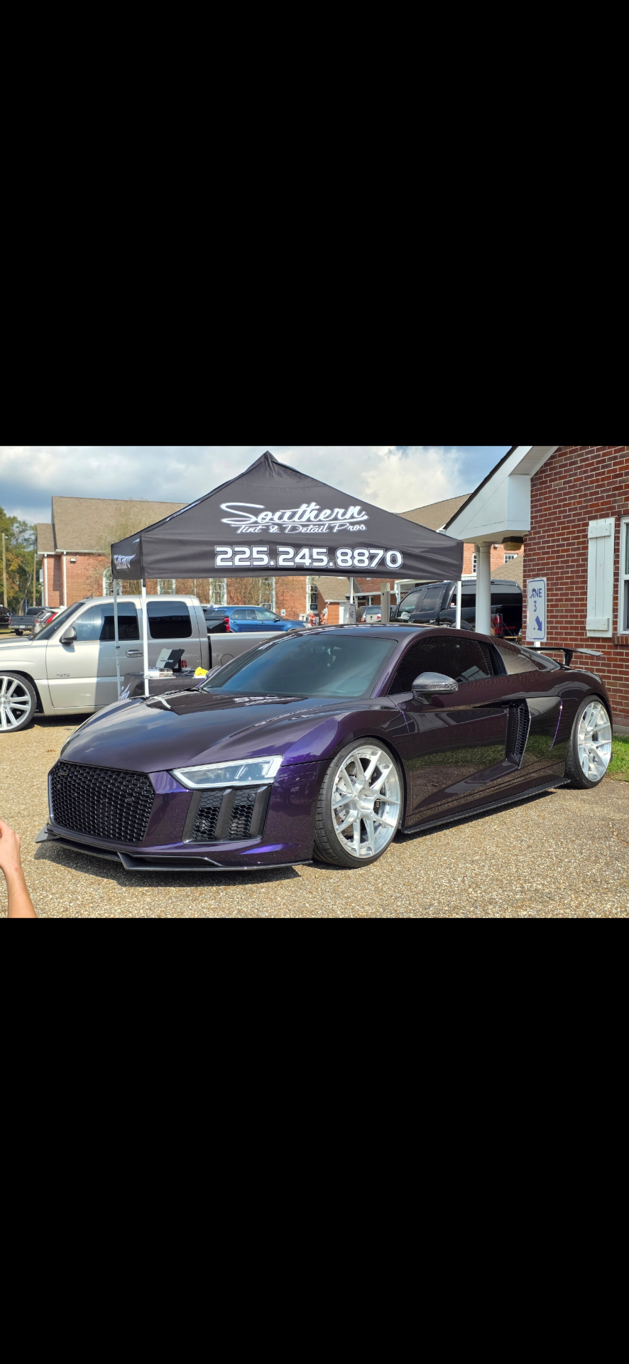 Purple Audi R8 after a ceramic coating